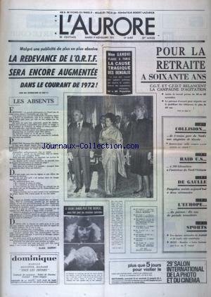 AURORE (L') [No 8457] du 09/11/1971 francais