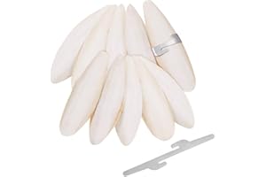 LHOEST 10 sztuk kości kałamarnicy dla ptaków kość kościościana dla żółwi kościościana kościoła papugi naturalne gady z 2 metalowymi wspornikami 7-9 cm 11-13 cm