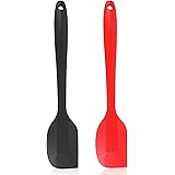 Amazon Brand – Umi - Teigschaber Set, Silikon Spatel - Metallkern, BPA-Frei, Nahtloses Design - 2-teilig, 28,5 cm