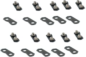 Changyeah Lot de 10 raccords de chaîne de tronçonneuse à huile, boucle de chaîne, connecteurs haute résistance, connecteurs robustes (petits 3/8)