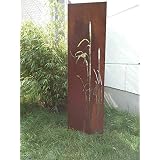 Zen Man Edelrost Sichtschutzwand 75x150 Cm – Gartenzaun Aus Metall Mit Rostoptik, 1 Mm Stark, Dekorativer Sichtschutz