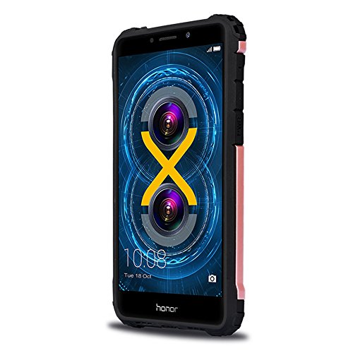Honor 6X Funda  J D  Armadura Delgada   Doble Capa   Protecci  n Pesada  H  brida Resistente Funda Protectora y Robusta para Huawei Honor 6X - Rosa Oro
