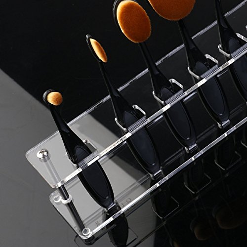 CINEEN Make-up Pinselhalter Acryl Pinsel Veranstalter Beauty Care Halter Bietet 10 Einzel Pinsel Space Storage Make-up Veranstalter - 3
