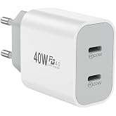USB C Charger, 20W USB-C Power and 2 Ports, Quick Charge Adapter Plug for iPhone 17, 16, 15, 14 Pro Max, 13, 12, 11, SE, 8, 7