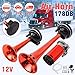 Produktbild Sonstiges Zubehör für den Außenbereich,TwoCC Rot 12V 178DB Big-Loud Luft Horn Dual Trompete Kompressor Auto LKW Zug Boot