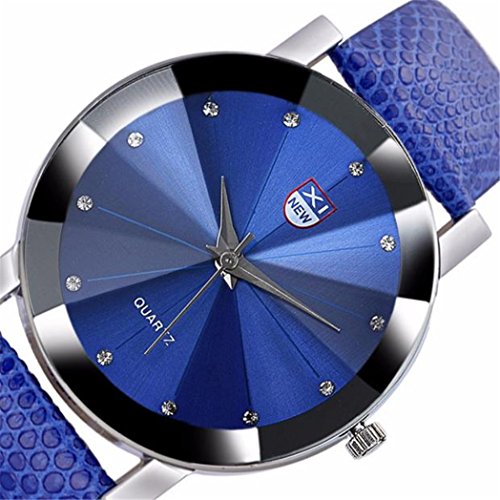 Vovotrade Hei!!!Erwachsene Mnner Edelstahl Quarz Militr Sport Leder Band Zifferblatt Armbanduhr(Blau) Vovotrade Hei!!!Erwachsene Mnner Edelstahl Quarz Militr Sport Leder Band Zifferblatt Armbanduhr(Blau)