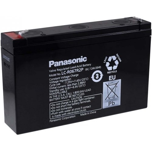 Preisvergleich Produktbild Panasonic Bleiakku LC-R067R2P, 6V, Lead-Acid