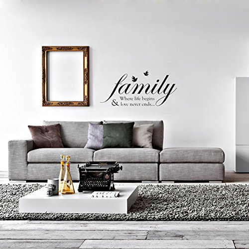 Walplus Family Wandbild Zitat Aufkleber Papier-Kunst-Dekoration - 2