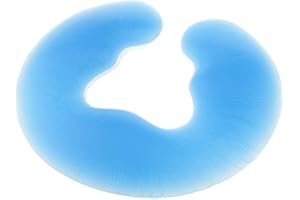 SGerste silikonowa poduszka żelowa, do twarzy, ciała, pleców, stołu do masażu, łóżka, spa, kosmetyczki, masażu, niebieski, 27,5 x 25 cm