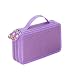 Imported 2 Layers Capacity Pencil Pen Case Travel Brush Makeup Storage Bag Purple RS.425.00