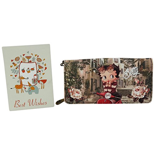 Preisvergleich Produktbild Betty Boop Town Groß Damen Geldtasche Geldbörsen Geldbeutel Portemonnaie L