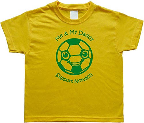 Hat-Trick Designs - Norwich City Football Baby Children's T-Shirt Top-2-3yrs-Yellow-Me & My-Unisex Gift