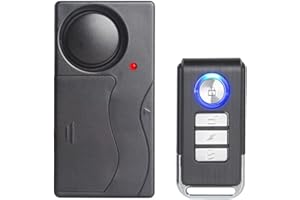 Lancoon Alarma Antirrobo Inalámbrica, Sistema De Seguridad Antirrobo con Sensor De Movimiento Ajustable De Alta Sensibilidad De 110dB para Puerta, Ventana, Bicicleta, Motocicleta, Autocaravana