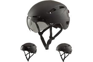 GOOFF® Casque Pilot 3 in 1 Speed ​​​​Pedelec avec visière Amovible - Casque de vélo léger - Casque Speed ​​Pedelec certifié NTA pour Femmes et Hommes