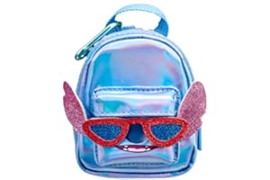 Cefa Toys Real Littles Mochila Mini Disney Stitch – Mochila Holográfica con 6 Mini Accesorios de papelería Reales, Incluye Mosquetón Apto para niños a Partir de +6 Años