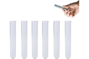VIDSMOW 6 PCS Tube à Fleurs en Borosilicaté, Tubes à Essai Réutilisables en Silicone pour Propagation de Fleurs, Éprouvettes Transparentes 20 x 120 mm, Idéales pour Décoration et Jardinage