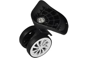 EBTOOLS 2 sztuki kółek do kółek, zapasowych do bagażu, wychylnych, zapasowych kółek do wymiany kół, daleka, bagażu, czarne