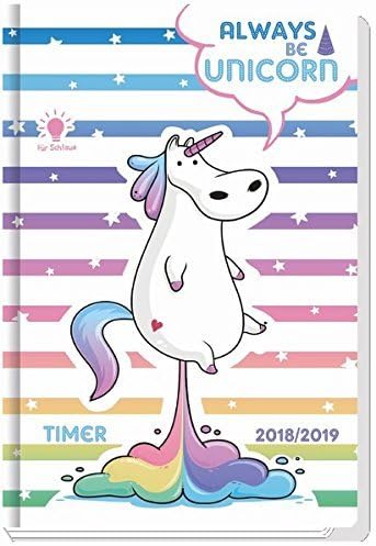 School Calendar Unicorn/2018/2019 School Student Planner: Timer with Hard Cover and Stickers for Timetable Changes