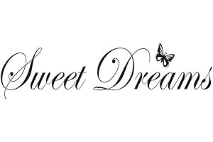 FATIYA SNOMEL Sweet Dreams Wall Sticker (58 cm x 16 cm) Decorative Vinyl Sticker Sweet Dreams Quote for Interior Decoration Living Room Bedroom