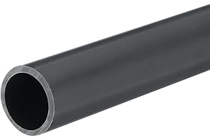 QUARKZMAN Tubo Redondo Rígido de PVC de 21mm ID y 25mm (1") OD 20cm/8" Longitud Gris Oscuro de Alta Resistencia para Tuberías de Agua Manualidades Funda para Cables Riego Acuarios Piscina