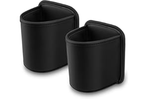 ‎BLINGOOSE BLINGOOSE Auto Getränkehalter für Autotür Rücksitz Clip Großer Auto Becherhalter Flaschenhalter Getränke Water Becher Halter Multifunktionale Türtasche Aufbewahrung Organizer Schwarz PU-Leder 2 Stück