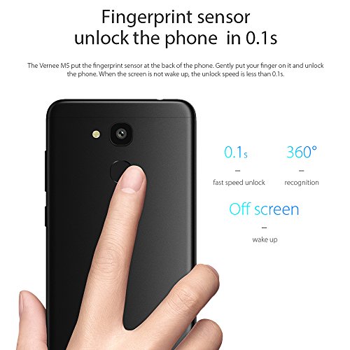 Vernee M5 4G FDD-LTE Smartphone 5.2 Zoll HD, Android 7.0 [4GB RAM+64GB ROM] Octa-Core, 13.0MP + 8.0MP Kamera 3300mAh Akku Fingerabdruckscanner, Band 20 Dual SIM Ohne Vertrag Handy