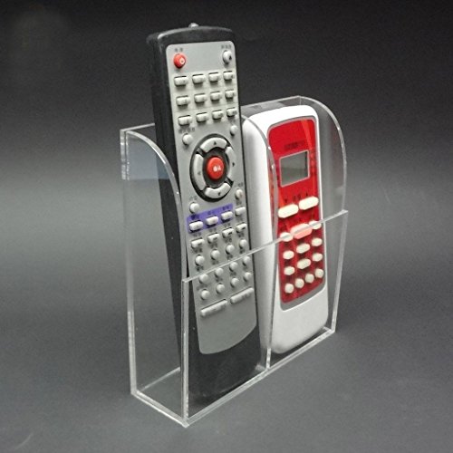 Oriskey Klar Acryl Fernbedienungshalter Fernbedienung Wandhalterung Halter Kasten Behälter Aufbewahrungs Box für TV Klimaanlage Fernbedienungen, 2 Fächer