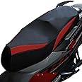 TVS Bike Seat Cover NTORQ for Sweat Free Comfortable Riding |Absorbs Micro-Shocks and Road Jerks | Heat Protection | Nylon | Black-Red