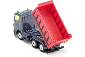 Siku 1685, Samochód ciężarowy z wywrotką i dodatkową przyczepą, Metal/Tworzywo sztuczne, Szary/Czerwony, Skrzynie z otwieranymi klapami
