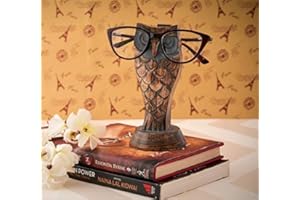 EXIMIOUS INDIA Gift for Men Women Eye Glasses Spectacle Holder Owl Secret Santa Gifts Wooden Handmade Eye Glass Display Home and Office for Him Her Mom Dad
