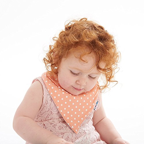 Lovjoy Bandana Geifer Baby Lässig Sommer Lätzchen (7er Pack) – Multicolor Super Absorbent & Soft für ultimativen Komfort mit Druckknöpfen – abwaschbar – Wasserdicht vlies Auskleidung für 0-3 Jahre – Netter Baby-Geschenk für Jungen und Mädchen - 3