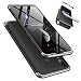 Produktbild Huawei Honor 9 lite Handyhülle + Displayschutzfolie, LaiXin Huawei Honor 9 lite Hülle 360 Grad PC Plastik Hard Case Cover Fall-Abdeckung Schutzhülle mit Panzerglas - Silber/Schwarz