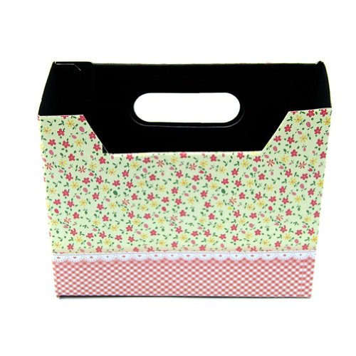 Estone 2 piezas lindo maquillaje cosm  tico tablero de papel papeler  a bricolaje caja de almacenaje horas Decor organizador