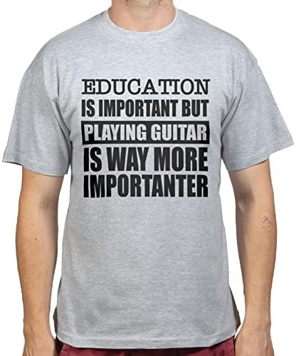 LearningImportantGuitarImportanterT ShirtGRY3XL XXXL Sports Grey