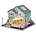 Produktbild Cuteroom DIY Holz Puppenhaus, Handwerk Miniatur Kit Queenstown Villa Modell & Möbel & Stimme Controller Musik Box