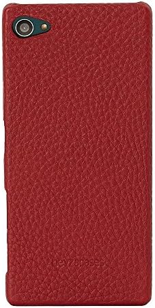 Beyzacases Genuine Leather Feder Shell Case for Sony Xperia Z5 Compact - Red