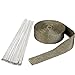 Produktbild Titan Hitzeschutzband Hitzeschutz Heat Wrap Krümmer Auspuffband 15mx50mm mit 10X Metallstreifen motorrad auto