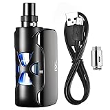 Elektrische Zigaretten Starterset，Dampfer, E-Shishas mit Top Nachfüllung(Maximal 2mL) mit Mehrfarben-Licht, 0,25 Ohm auswechselbare Zerstäuber, einstellbare Leistung (30W-50W), 1500mAh Akku (E-Flüssigkeit nicht inbegriffen), E-Zigarette ohne Nikotin(schwarz).Deutsche Bedienungsanleitung