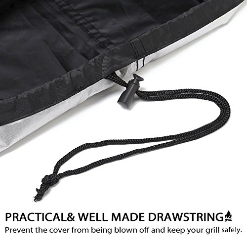 Abdeckhaube Grill – Grillabdeckung aus Polyester, Wasserdicht, Klein 56-inch, Schwarz - 6