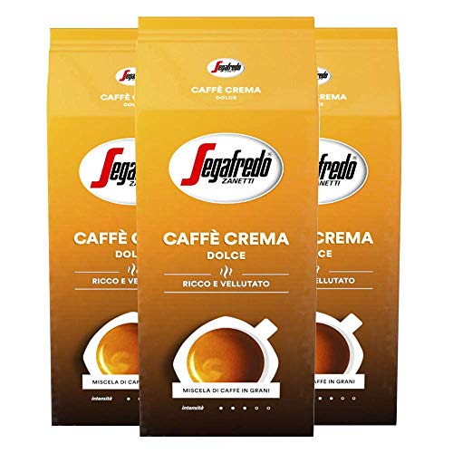 Segafredo Caffe Crema DOLCE 1kg Bohne - ricco e vellutato 3er Pack