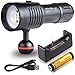 Price comparison product image Evolva Future Technology D02 Scuba Diving Underwater 100M Video / Photography Light Torch Flashlight (Torch + Battery + Charger)