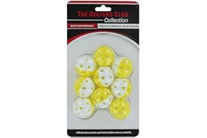 The Golfers Club Plastic Airflow Golf Balls x 9 (White / Yellow)
