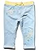 M&Co Baby Girl Light Denim Look Cotton Rich Full Length Turn Up Slim Fit Floral Embroidered Jeggings Light Denim 2/3 Yr