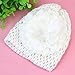 Sweet Newborn Baby Girls Flower Decoration Crochet Knitted Cap Beanie Hat White