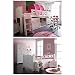 YJBE Loft Bed With Stairs and Drawer Storage Toddler Furniture Princess or Captain (Pink Princess)