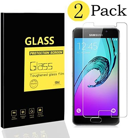 [2-Pack] Samsung Galaxy A3 2016 Screen Protectors , MENGGOOD Tempered Glass Protective Films Invisible Transparent Crystal Clear Protection Display Shield for Samsung Galaxy A3 2016 A310 - 9H Hardness