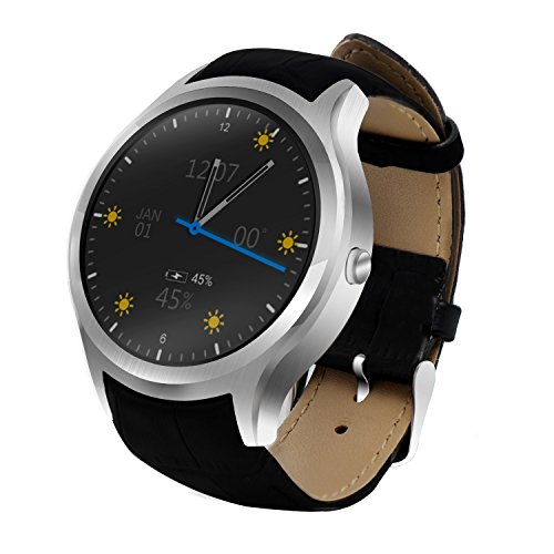 LuckyNV NO.1 D5 Plus Android 5.1 3G Smartwatch Phone 1.3GHz 1GB RAM 8GB ROM Heart Rate Monitor Smart Watch Silver