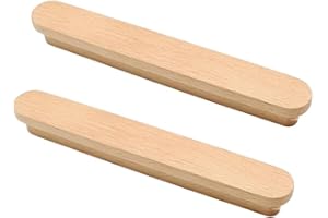 HDJNal Schrankknäufe aus Holz, klassisch, natürliche Holz-Schubladengriffe, dekorative antike Griffe für Möbel, Küche, Kommode, Kleiderschrank, Tür, Büro, 2 Stück (CC: 160 mm)