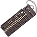 24 PCS WOOLEN LIGNEOUS BRUSHES SET + BROWN CASE