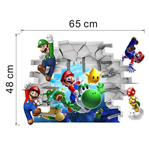 Super Marios Bros Wandtattoo Wandaufkleber Sticker 48 x 65 cm*NEU*OVP* - 2